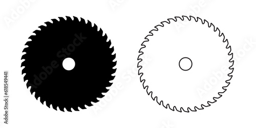 Circular saw silhouette icon symbol