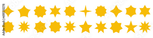 Different stars icon sign set