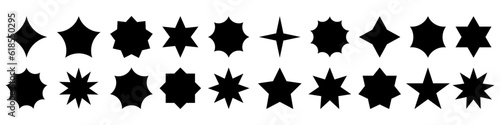 Different stars icon sign set
