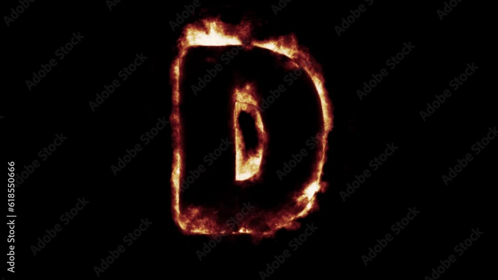 fiery font burning text fire on letters and numbers - red blue green flames - Letter d fiery font burning text fire on letters and numbers - red blue green flames - Letter d