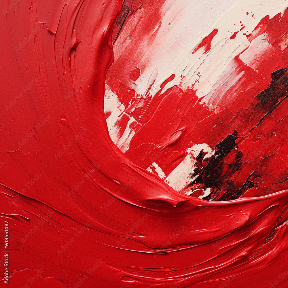 detail of a red brushstroke-abstract painting detail of a red brushstroke-abstract painting