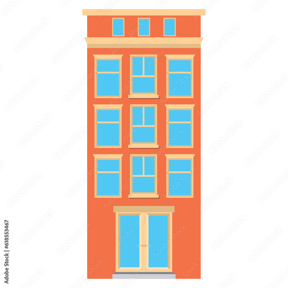 Isolated colored building icon Flat design Vector