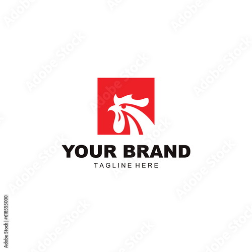 the red chicken logo in the box
