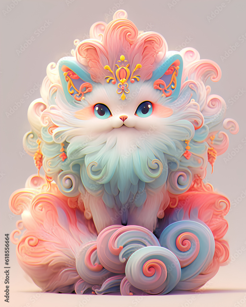 Fototapeta premium fluffy cat