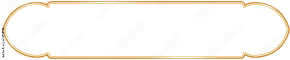 Ramadan window frame shape. Islamic golden ribbon for text. Muslim mosque panel element with ornament. Turkish tag Ramadan window frame shape. Islamic golden ribbon for text. Muslim mosque panel element with ornament. Turkish tag