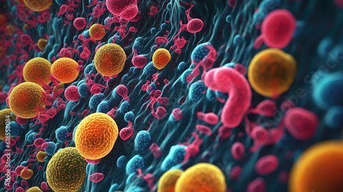 An illustration of bacteria harmful pathogens in the body © didiksaputra