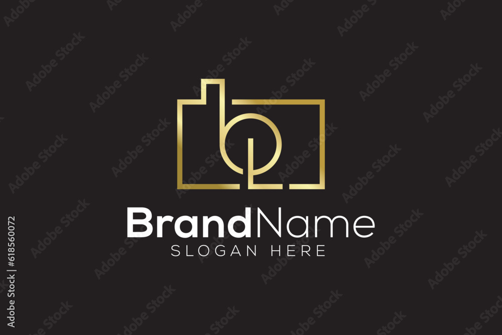 Obraz premium Luxurious photography logo design vector template