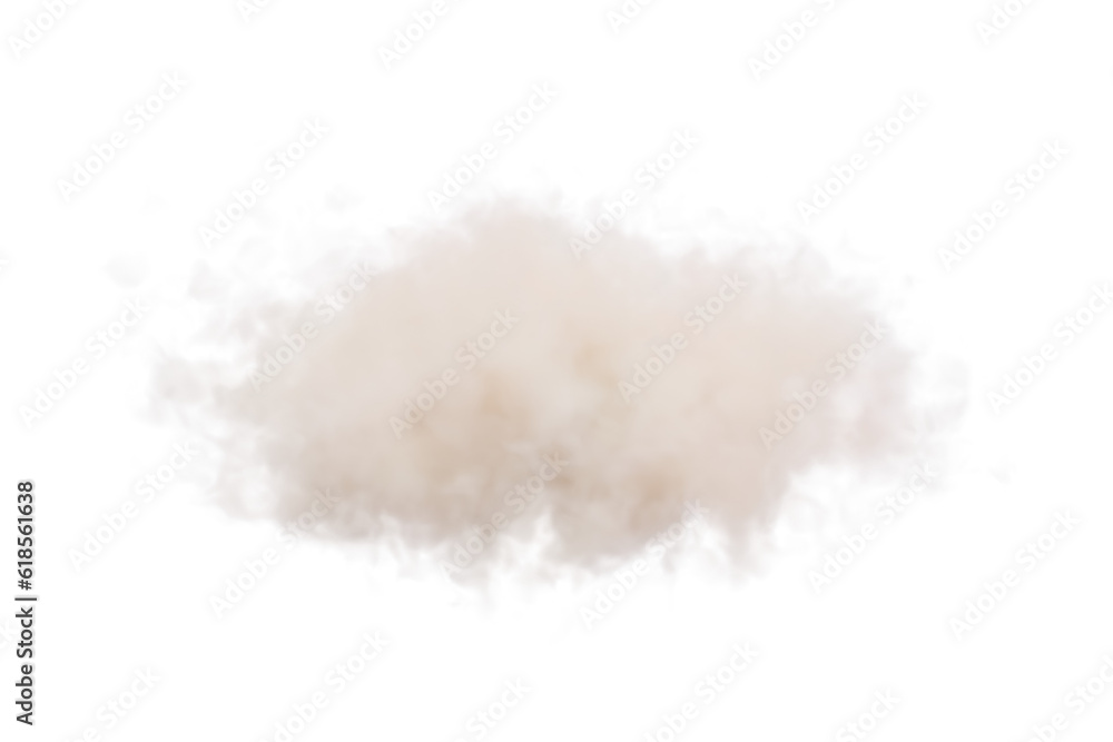 Cloud on isolated white background.3d rendering