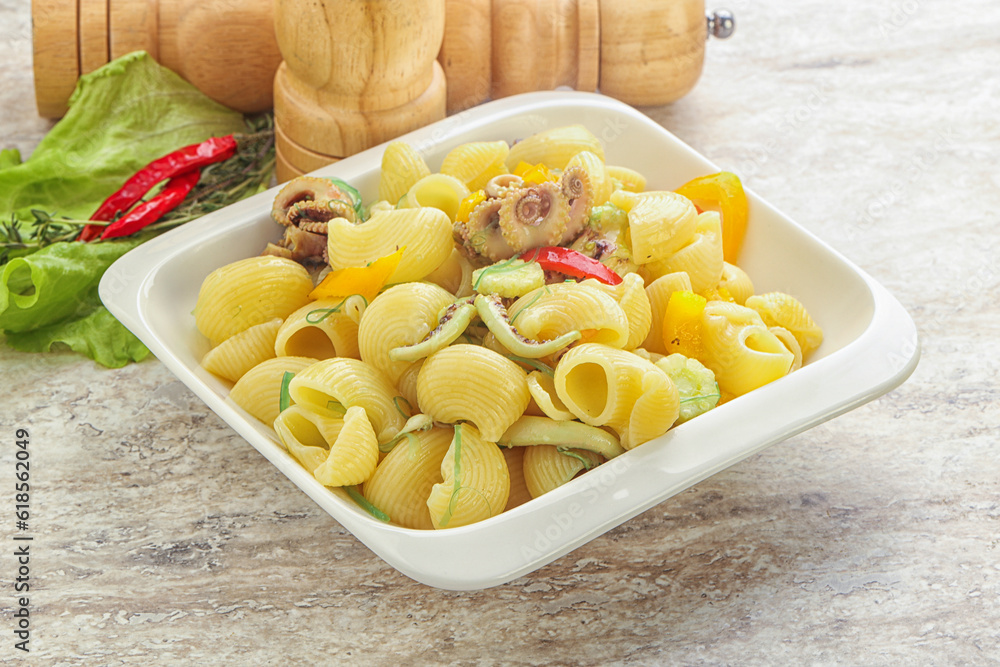 Pasta with baby octopus and pepper Pasta with baby octopus and pepper