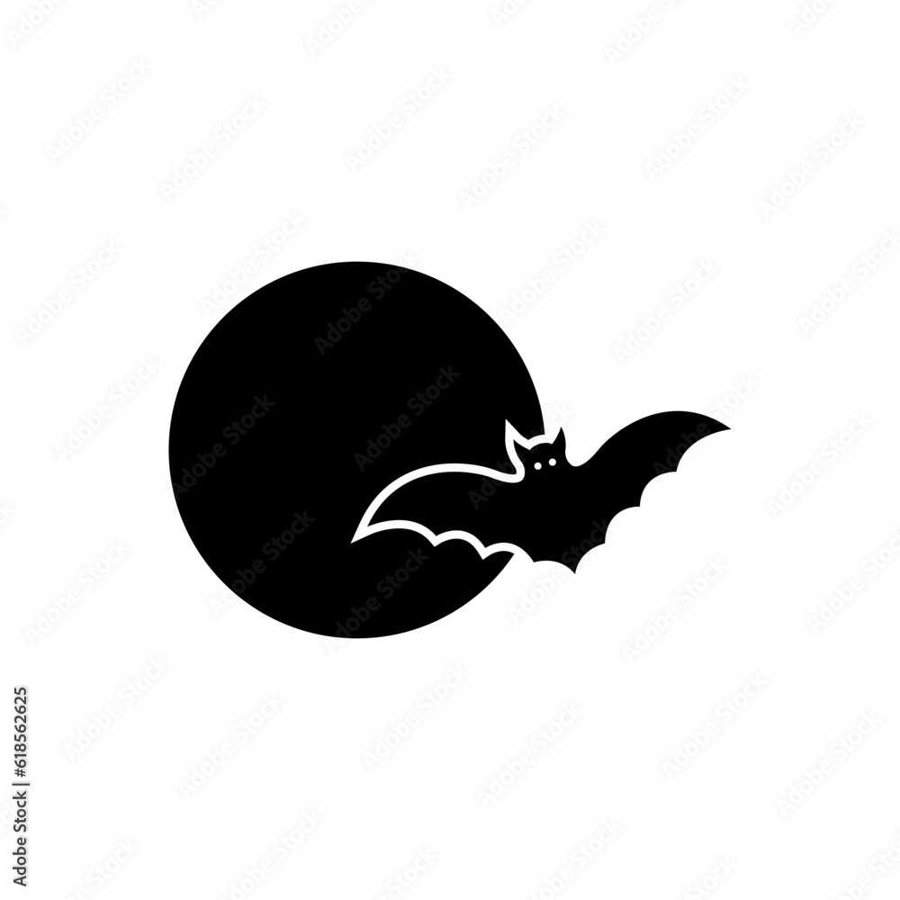 Obraz premium Bat icon logo vector design