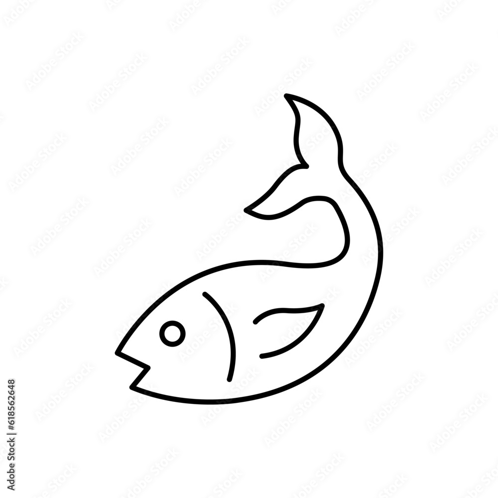 Fish line icon vector design Fish line icon vector design