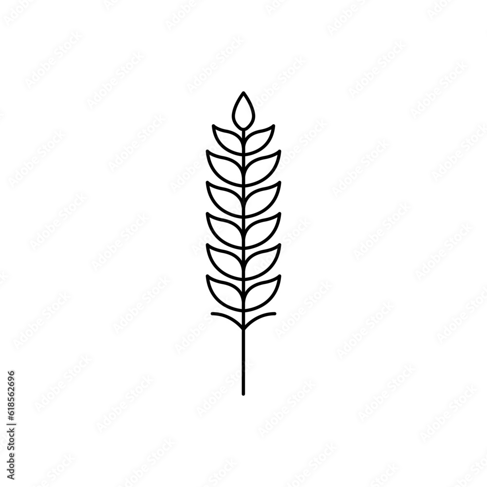 Wheat line icon vector design