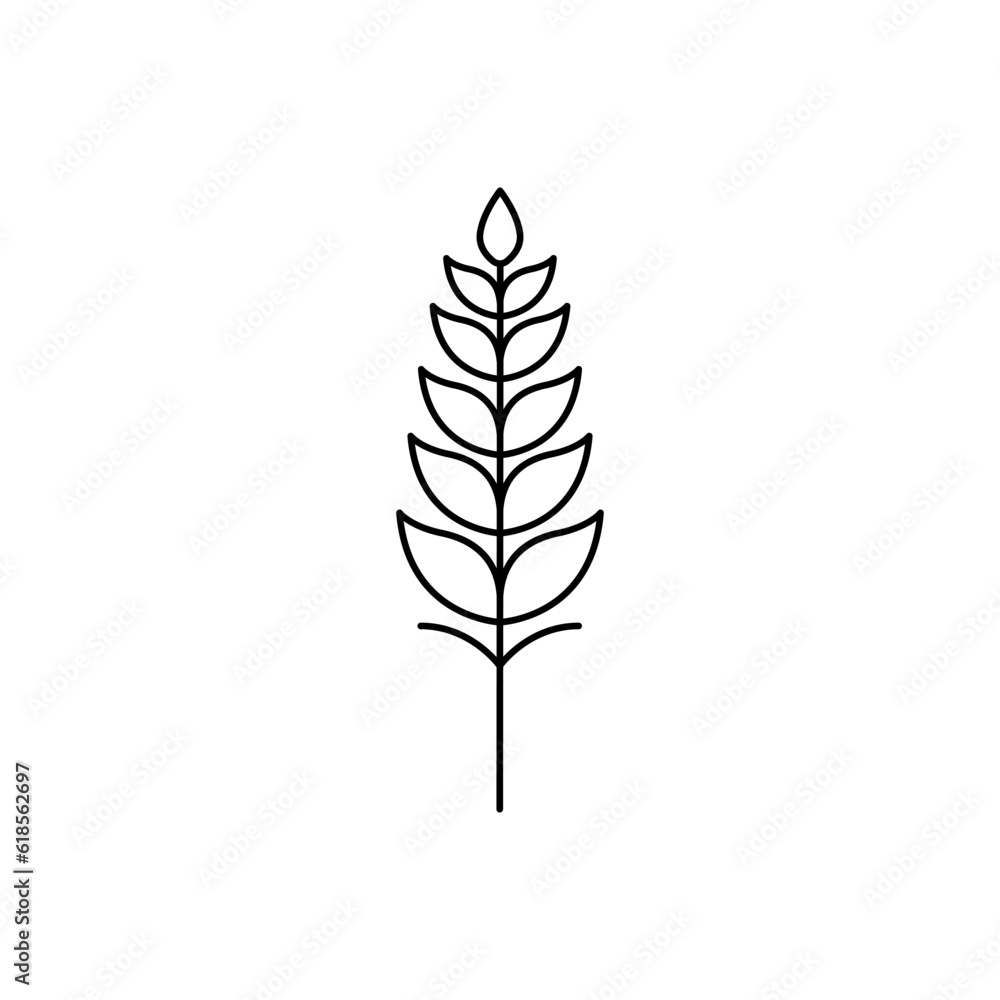 Wheat line icon vector design