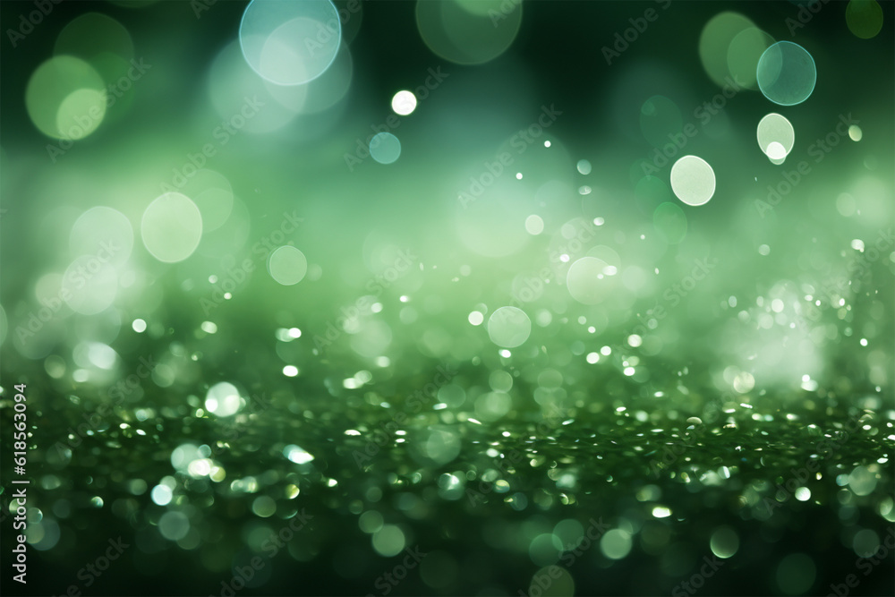 Fototapeta premium Abstract natural green bokeh background