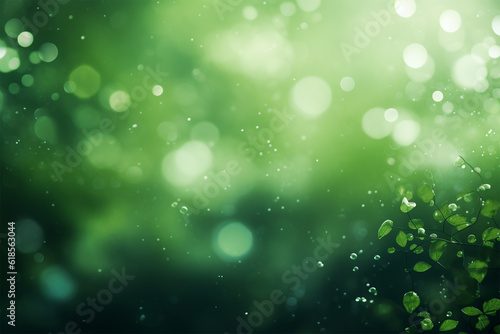 Abstract natural green bokeh background