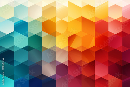 Abstract colorful geometric background  hexagon pattern