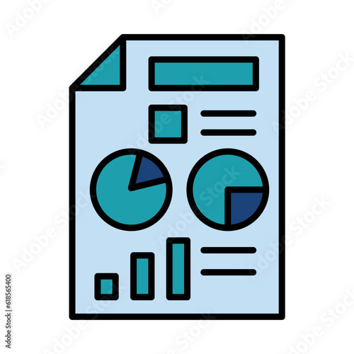 Filled Line attendance chart design vector icon design vector line icon svg