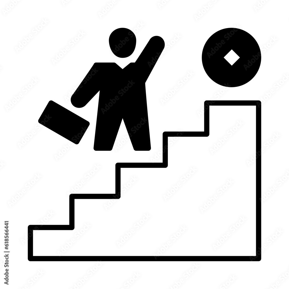 Solid Line Career Ladder design vector icon design vector line icon svg Solid Line Career Ladder design vector icon design vector line icon svg