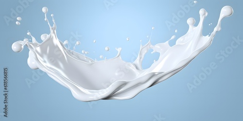 White milk splash isolated on background  liquid or Yogurt splash  Include clipping path. 3d illustration