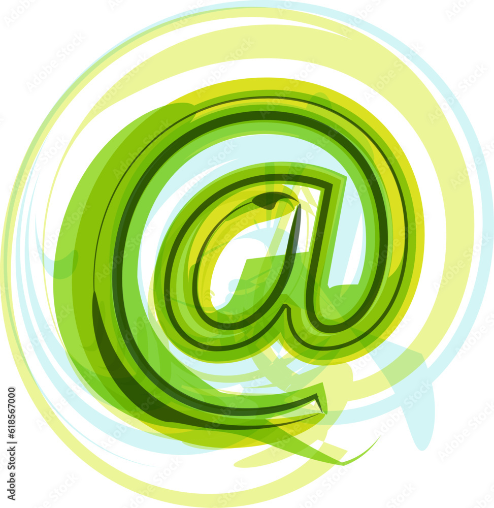 Obraz premium Ecology vegan green eco element organic symbol artistic Font