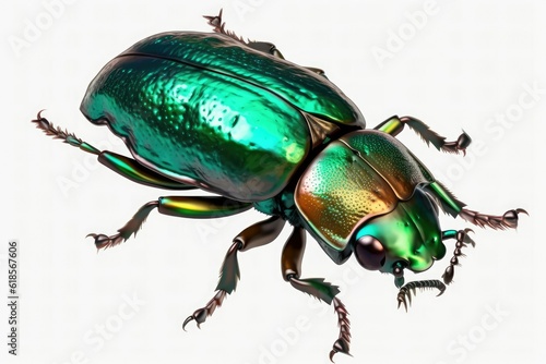 green June beetle bug isolated on white background with 8k high resolution © Waqas