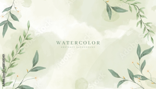 Abstract horizontal watercolor background. Neutral light colored empty space background illustration