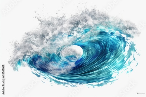 water splash ocean wave isolated on white background with 8k high resolution
