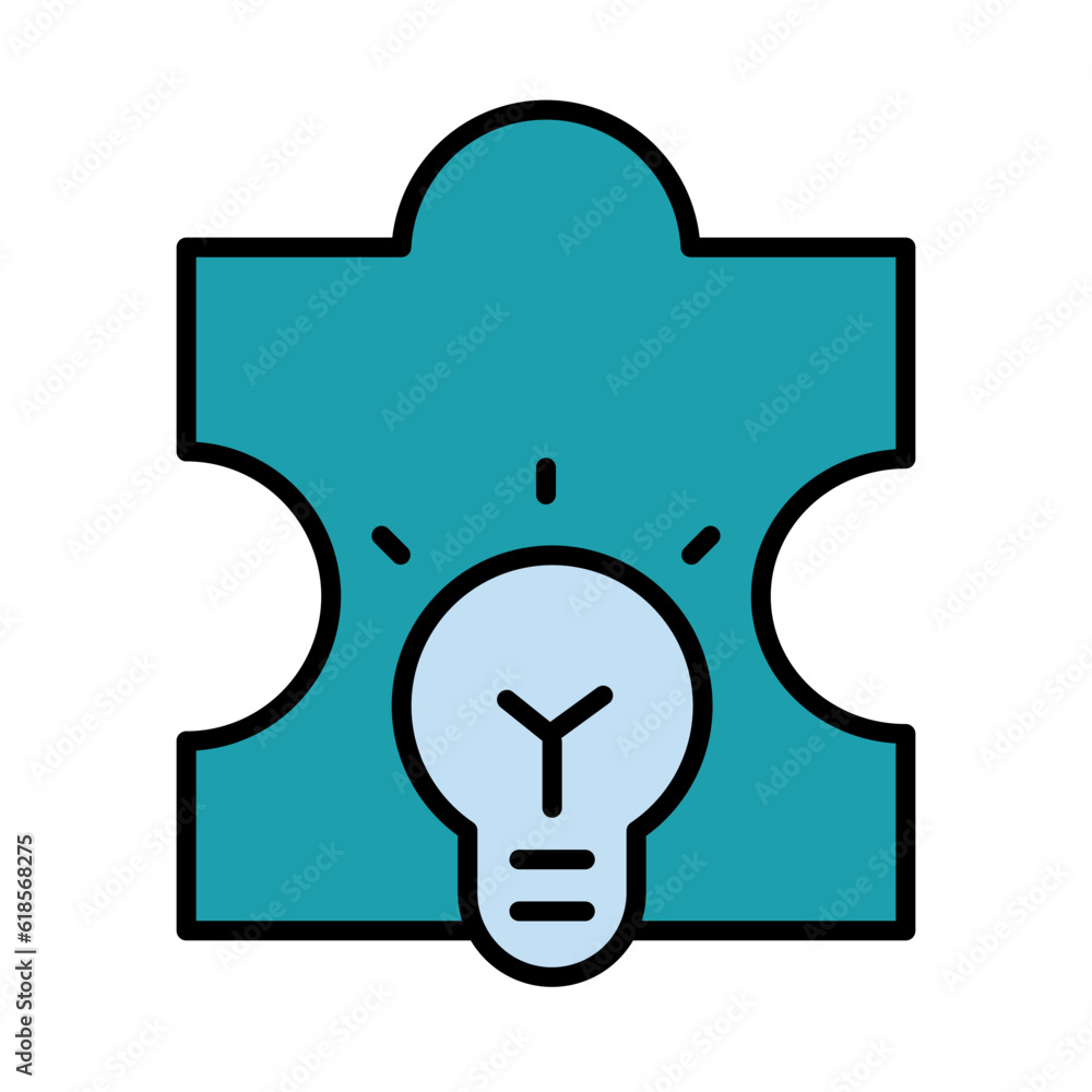 Filled Line problem solving puzzle lamp design vector icon design vector line icon svg Filled Line problem solving puzzle lamp design vector icon design vector line icon svg