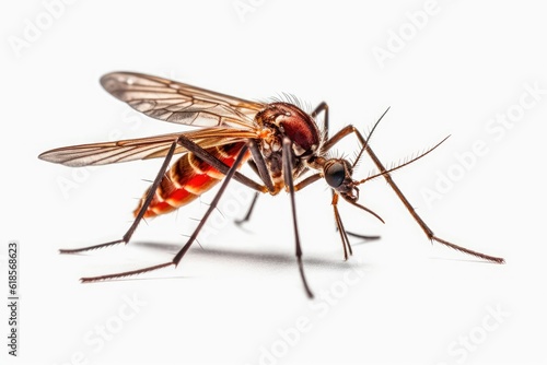 mosquito closeup isolated on white background © Waqas