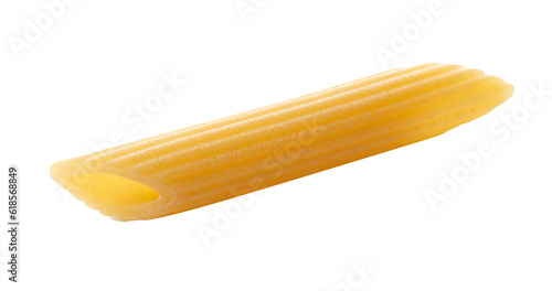 raw pasta isolated on white background, top view