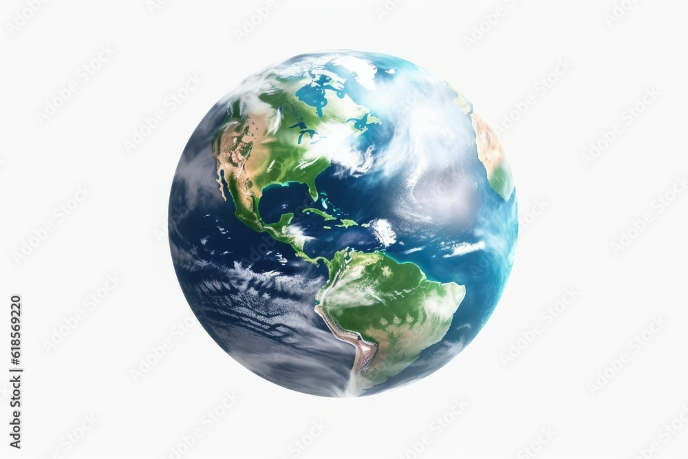 Fototapeta premium earth globe on white background