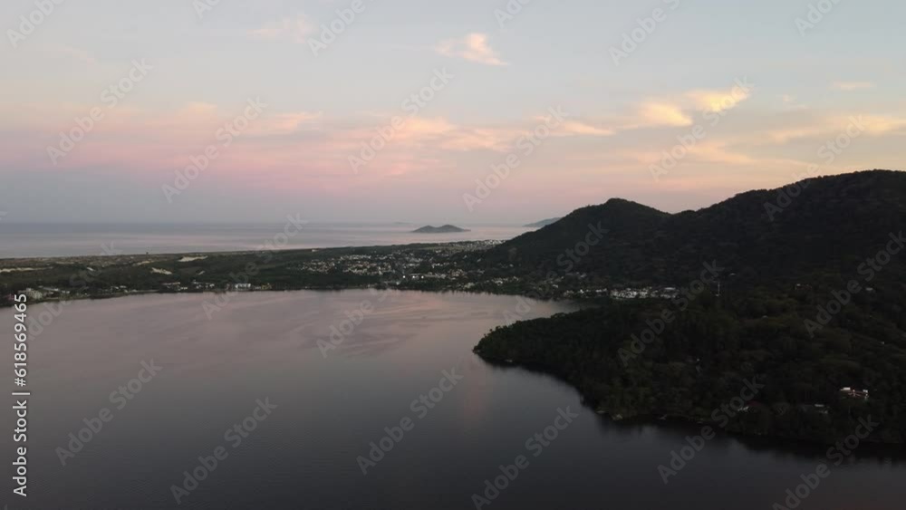 Aerial drone shot of a beautiful ocean view in Brazil Aerial drone shot of a beautiful ocean view in Brazil