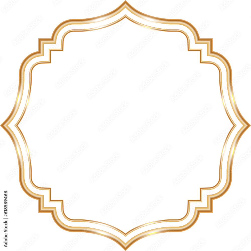 Ramadan window frame shape. Islamic golden Muslim mosque element of architecture with ornament. Ramadan window frame shape. Islamic golden Muslim mosque element of architecture with ornament.