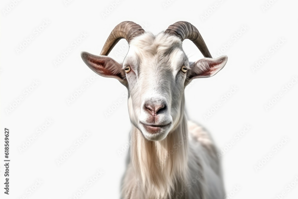 goat on white background