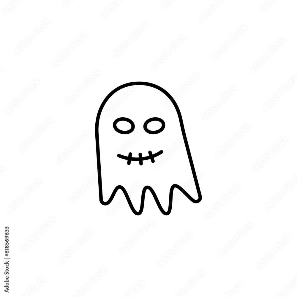 Ghost line icon vector design