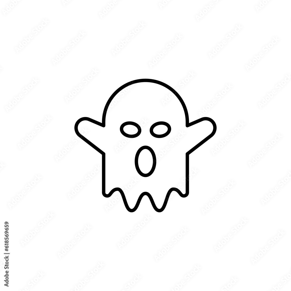 Ghost line icon vector design Ghost line icon vector design