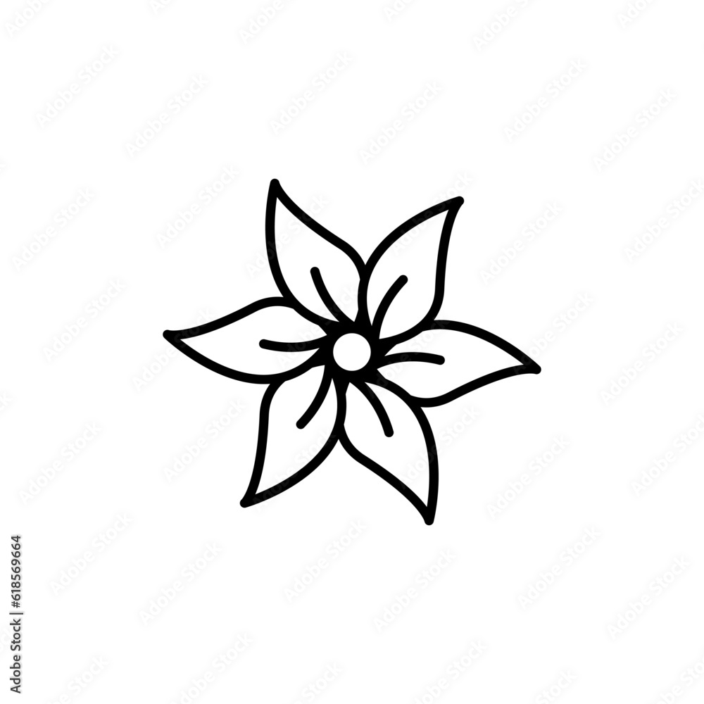 Flower line icon vector design