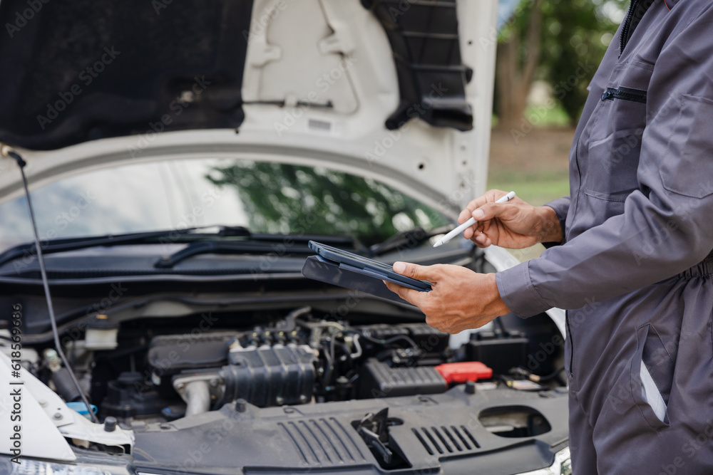 car mechanic working Engine repair and maintenance service car mechanic working Engine repair and maintenance service