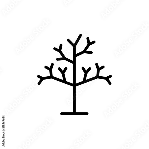 Bare tree line icon vector design