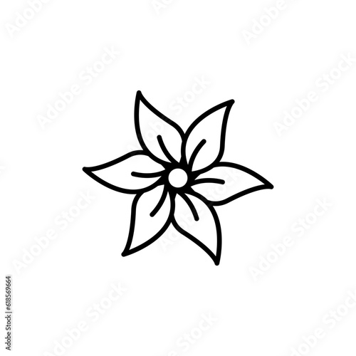 Flower line icon vector design