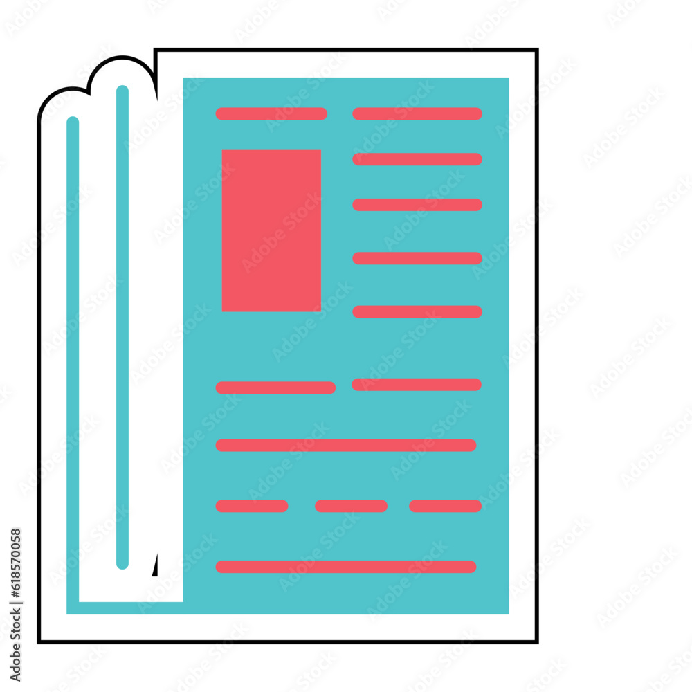 Sticker Newspaper svg design vector icon design vector line icon svg Sticker Newspaper svg design vector icon design vector line icon svg