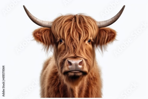 cattle face shot PNG 8k isolated on white background