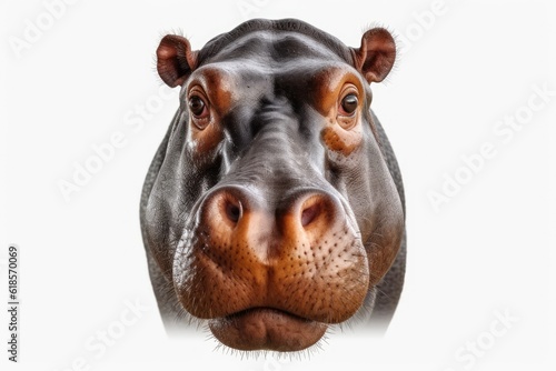 head of hippopotamus PNG 8k isolated on white background