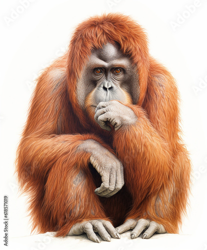 Portrait of an orangutan