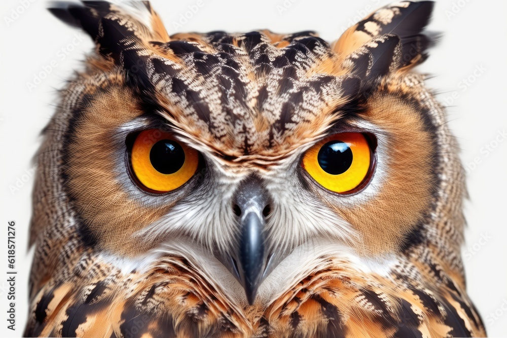 great horned owl 8k high resolution isolated on white background great horned owl 8k high resolution isolated on white background