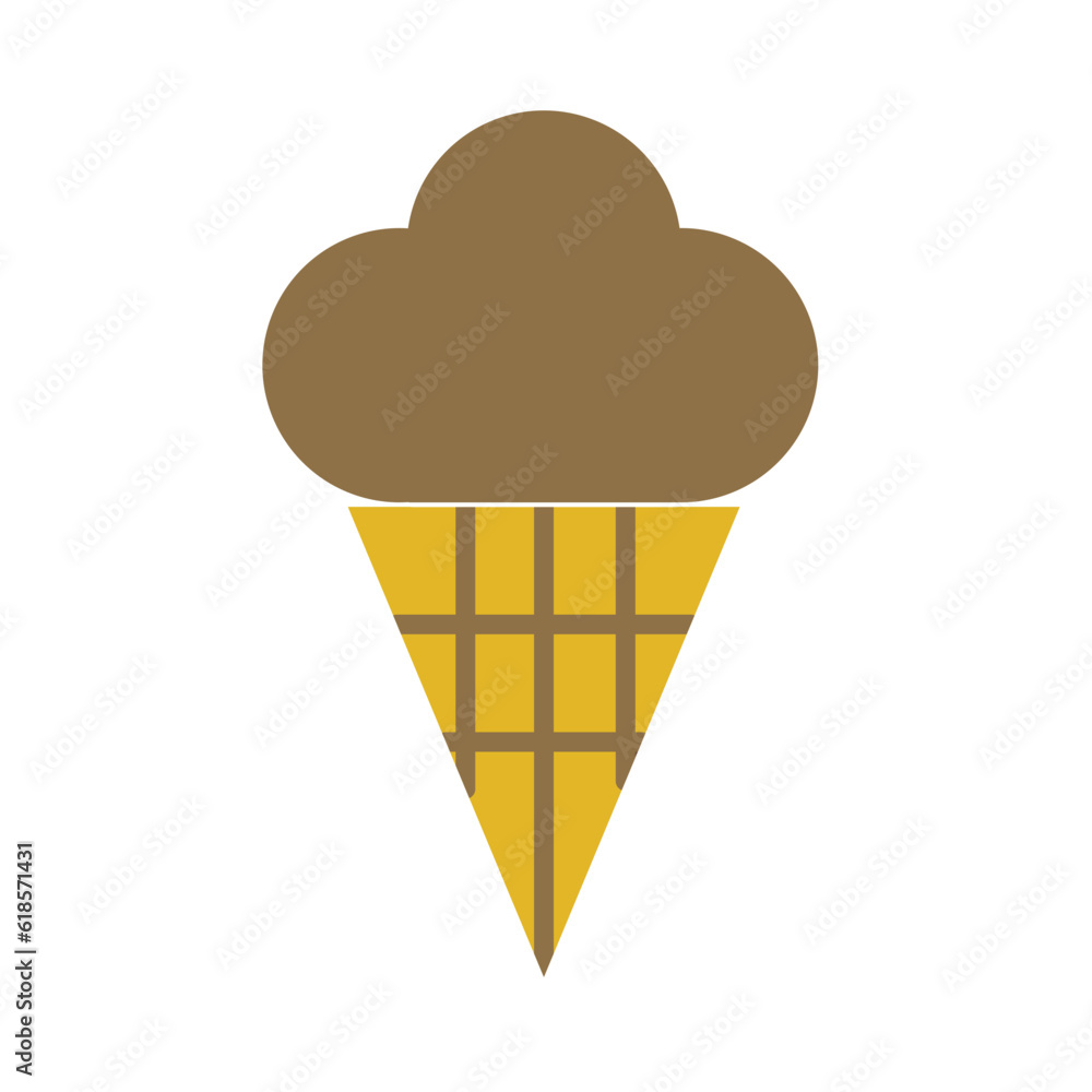 Simple Flat ICE CREAM CONE design vector icon design vector line icon svg Simple Flat ICE CREAM CONE design vector icon design vector line icon svg