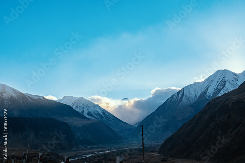 Mountain snow-capped peaks against the sky © dizfoto1973