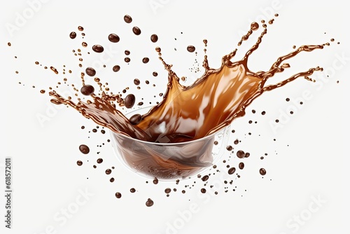 chocolate splash in a glass bowl
