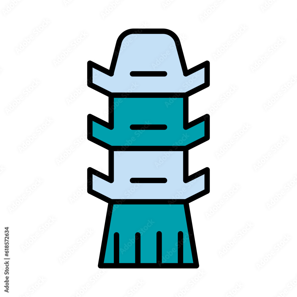 Filled Line porcelain tower design vector icon design vector line icon svg Filled Line porcelain tower design vector icon design vector line icon svg
