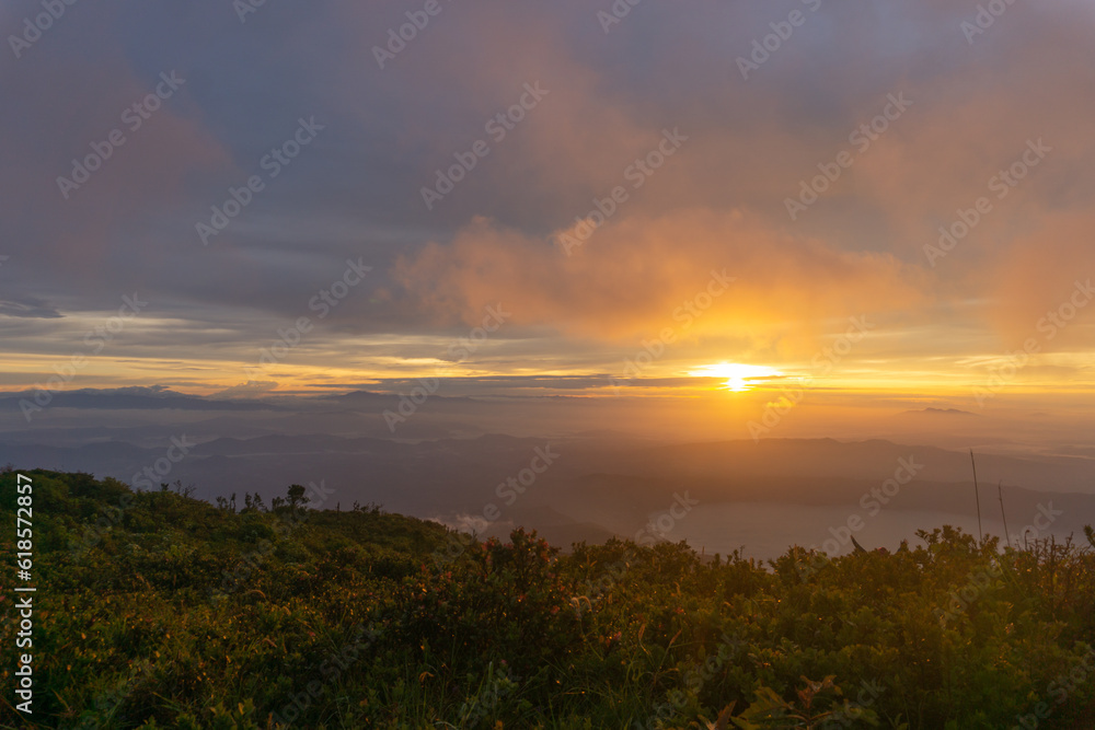 sunset from Lamatepec Volcano, El Salvador